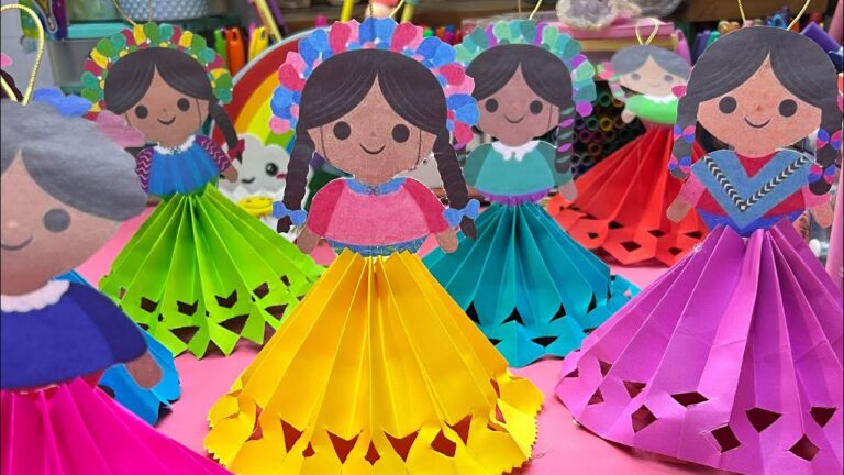 Cómo hacer un centro de mesa para fiestas patrias con una muñeca de papel crepé