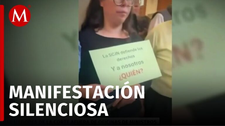 Hoy se registran protestas de trabajadores del Poder Judicial por la reforma en la SCJN, con ovación a dos ministros en su llegada