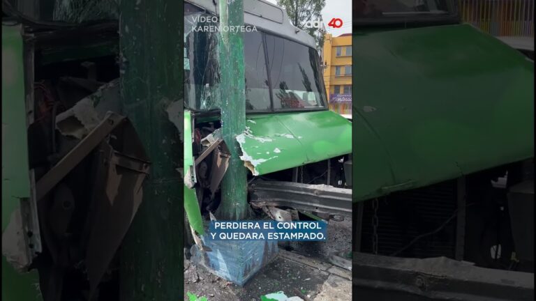 Incidente en iztapalapa: colisión de microbús deja a pasajera con lesión severa