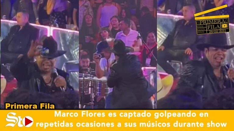 Marco Flores ebrio agrede a miembros de su banda durante un espectáculo en vivo