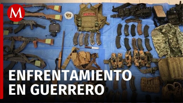 Militares mexicanos y fuerzas de seguridad decomisan armas y vehículos en Guerrero