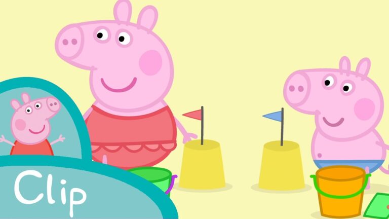 Peppa pig y george disfrutan día en la playa con sus abuelos: episodio en español en plataforma de videos