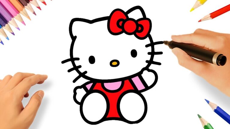 Plantillas para imprimir de hello kitty vuelta al cole: 7 dibujos lindos para colorear