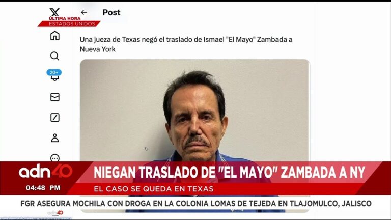 ¿Declina juez solicitud de traslado a otra ciudad para Mayo Zambada?