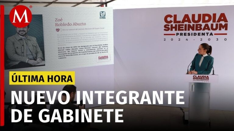 Claudia Sheinbaum ratifica la designación de Zoé Robledo como director del IMSS