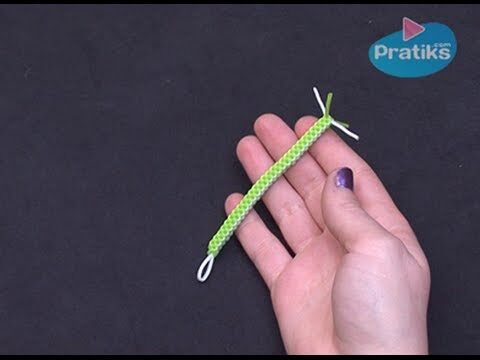 Cómo hacer pulseras de scoubidou en forma cuadrada de manera sencilla