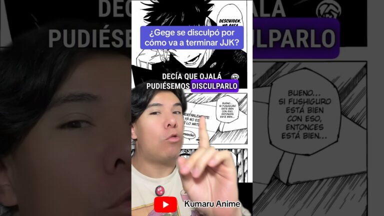 Detalles sobre el mensaje de Gege Akutami acerca del desenlace de la serie Jujutsu Kaisen