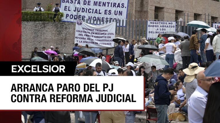 Protesta gremial en la bolsa de valores por cambios en el poder judicial