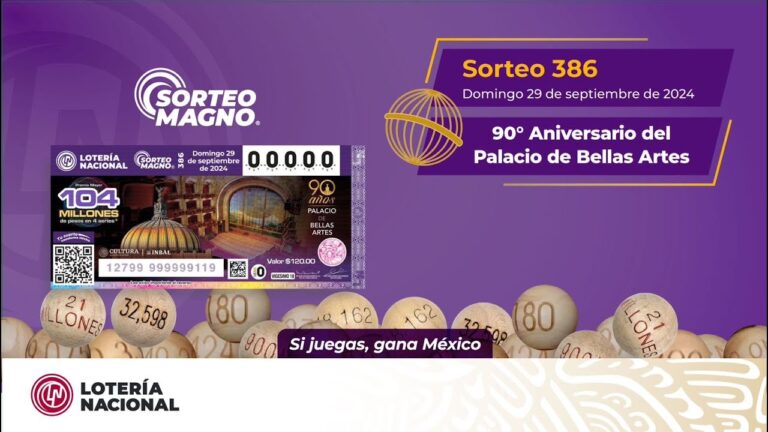 Sorteo 386 lotería nacional: conoce los números premiados del magno sorteo