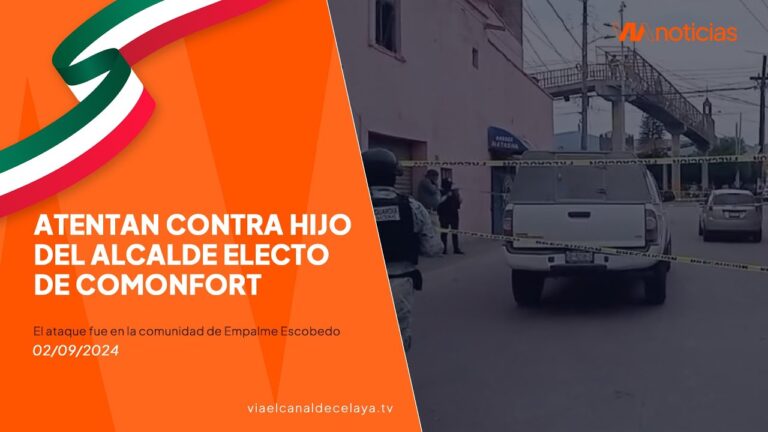 Violencia en comonfort: agresión armada contra hijo de alcalde próximo