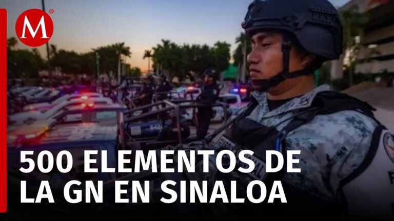 Refuerzo en operativo de seguridad con 590 elementos de la Guardia Nacional en Culiacán, Sinaloa